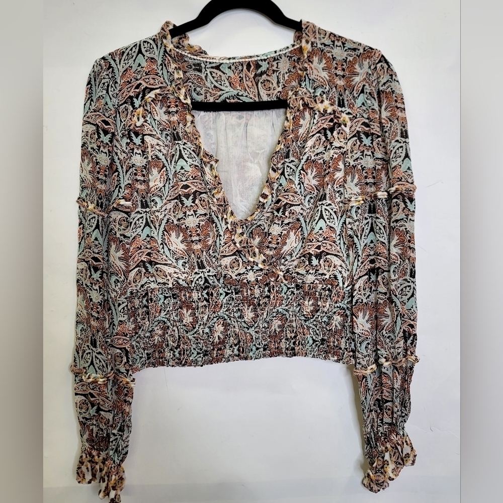 Anthropologie  paisley print chiffon Top